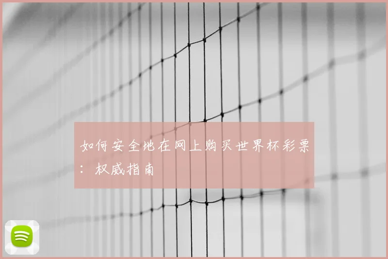 如何安全地在网上购买世界杯彩票:权威指南
